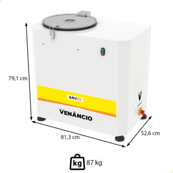 Amassadeira Rápida Venâncio de 25kg com Sistema de Segurança NR12 220V ARV25[58309]