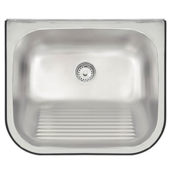 Tanque de Parede Tramontina Hera Wall 30 L em Aço Inox Acetinado 50x40 cm e Sifão 94401107