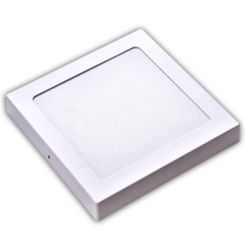Kit 10 Plafon Painel de Led Avant Pop 24W Branco 6500K 1680 Lúmens Quadrado de Sobrepor 30x30cm Bivolt