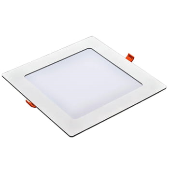 Kit 10 Plafon Painel de Led Avant Pop 18W Branco 6500K 1080 Lúmens Quadrado de Embutir 22x22cm Bivolt