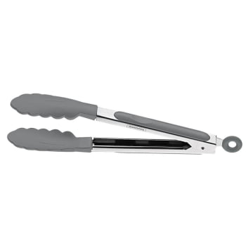 Pegador Multiuso Tramontina Moldê Em Silicone Cinza E Aço Inox 29cm 25817160