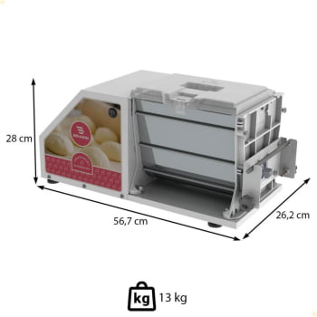 Amassadeira Semi Rápida Braesi 3Kg AELI-310 G2 Conjugado Extrusor, Moedor e Cilindro Laminador 220V