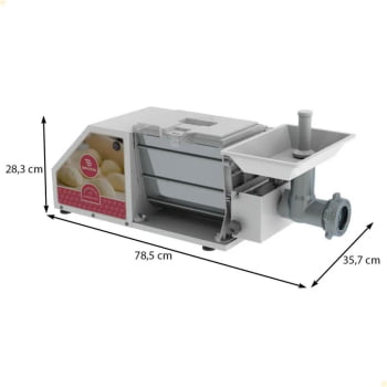 Amassadeira Semi Rápida Braesi 3Kg AELI-310 G2 Conjugado Extrusor, Moedor e Cilindro Laminador 220V