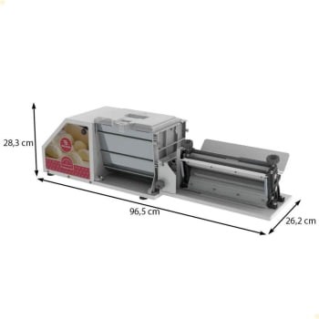 Amassadeira Semi Rápida Braesi 3Kg AELI-310 G2 Conjugado Extrusor, Moedor e Cilindro Laminador 220V