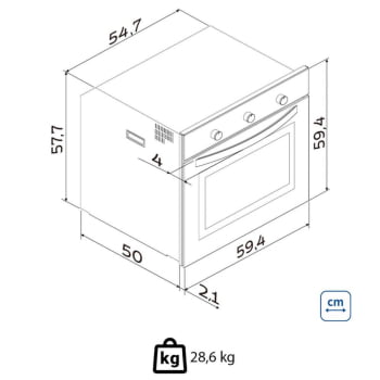 Forno Elétrico De Embutir Tramontina Inox Cook Em Aço Inox 7 Funções 73L 220V 94869220