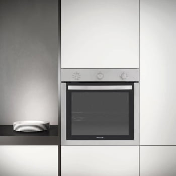 Forno Elétrico De Embutir Tramontina Inox Cook Em Aço Inox 7 Funções 73L 220V 94869220