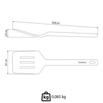 Espátula de Silicone Tramontina Perfurada Moldê Cinza 25810160