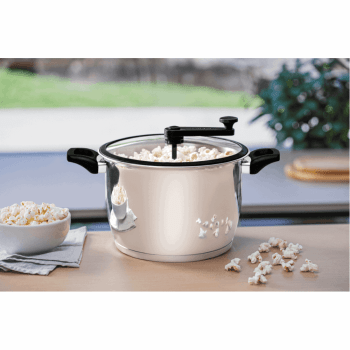 Pipoqueira Tramontina Allegra Em Aço Inox e Tampa de Vidro 22 cm 5.6L 62658220