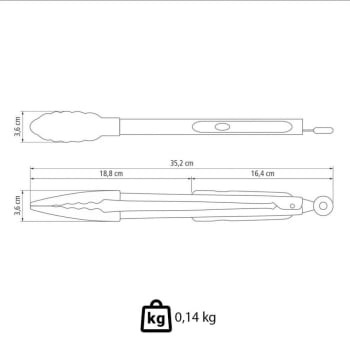 Pegador Multiuso Tramontina Moldê em Silicone Cinza e Aço Inox 35 cm 25817161