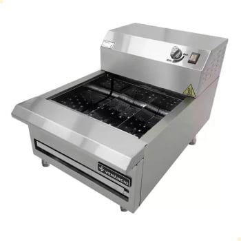 Conservador de Fritura Elétrico Venâncio Linha Prime Aço Inox Uma Cuba Aquecedor 18" 220v