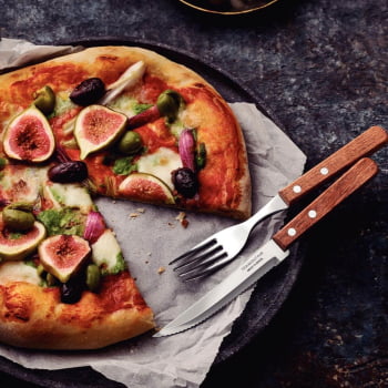 Jogo de Talheres Churrasco Tramontina Aço Inox Cabos de Madeira Natural 12 Peças 22399030