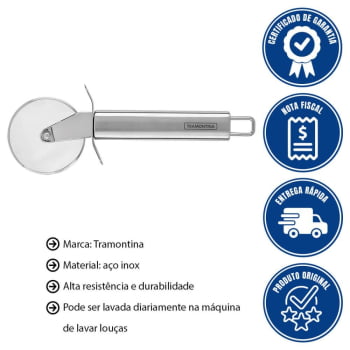 Kit Cortador De Pizza Tramontina Marffim + 12 Pegadores Para Pizza Tramontina Utility 