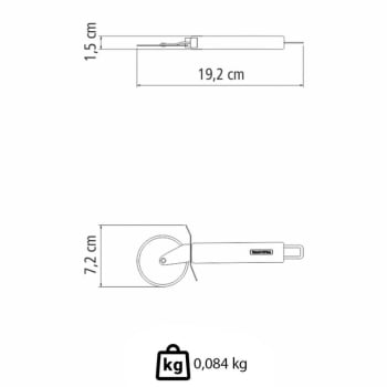 Kit Cortador De Pizza Tramontina Marffim + 12 Pegadores Para Pizza Tramontina Utility 