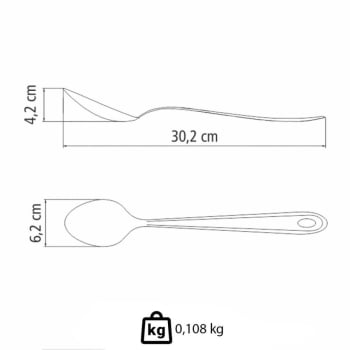 Colher Tramontina Utility Para Arroz Em Aço Inox 30,2cm Acabamento Em Brilho 63812101
