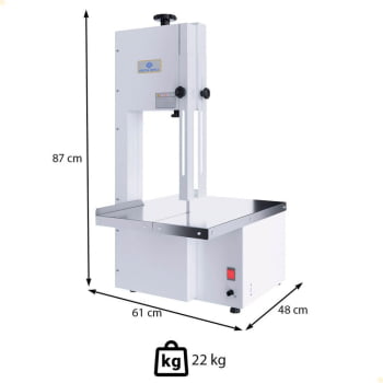 Serra Fita 1,46mts Delta Grill Branca 1/3 CV Bivolt Monofásica 1026