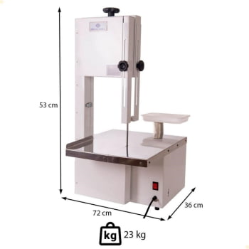 Serra Fita 1,46mts Delta Grill Branca 1/3 CV Bivolt Monofásica Com Moedor 5 Bocas 1039