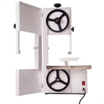 Serra Fita 1,46mts Delta Grill Branca 1/3 CV Bivolt Monofásica Com Moedor 5 Bocas 1039