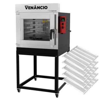 Conjunto Forno Turbo Venâncio Twister A Gás Com Vapor + 5 Esteiras Com Base 127V FVT5G 57391