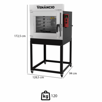 Conjunto Forno Turbo Venâncio Twister A Gás Com Vapor + 5 Esteiras Com Base 127V FVT5G 57391