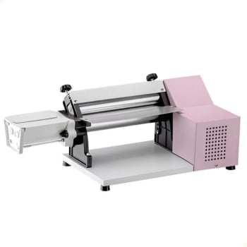 Cilindro Laminador Elétrico Malta 28 Cm Com Cortador de Talharim Rosa 127V 3117004