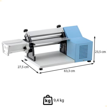 Cilindro Laminador Elétrico Malta 28 Cm Com Cortador de Talharim Azul 127V 3117008