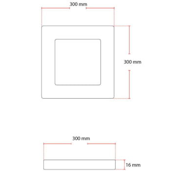 Kit 10 Plafon Painel de Led Avant Pop 24W Branco 6500K 1680 Lúmens Quadrado de Embutir 30x30cm Bivolt