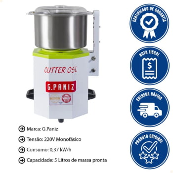 Processador De Alimento G.Paniz Cutter-05L Epóxi 5 Litros 220V Monofásica