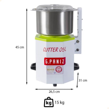 Processador De Alimento G.Paniz Cutter-05L Epóxi 5 Litros 220V Monofásica
