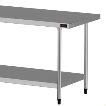 Mesa Aquecida Aço Inox Metalcubas Temperatura Regulável 180x70cm PAM 1800 M 220V