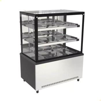 Balcão Venancio Vitrine Prime Aquecida Vidro Temperado Fech Fron Inox 1000 220V 391L - PBV10 22546 Balcão Venancio Vitrine Prime Aquecida Vidro Temperado Fech Fron Inox 1000 220V 391L - PBV10 22546