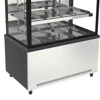 Balcão Venancio Vitrine Prime Aquecida Vidro Temperado Fech Fron Inox 1000 220V 391L - PBV10 22546