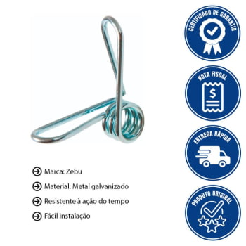 Kit 50 Varetas De Fibra De Vidro Amarelo 120cmx10mm Zebu + 100 Clips De Metal