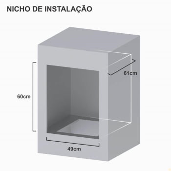 Forno de Embutir Venax á Gás 50L Totale Nero GIII GLP 220V 26019