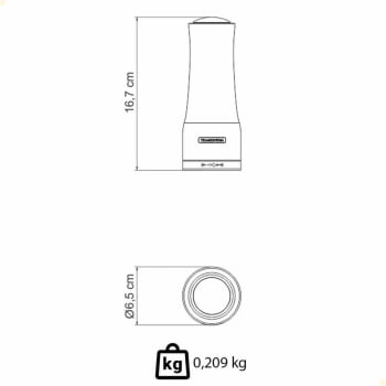 Moedor Aço Inox Acrílico Tramontina para Sal e Pimenta 61653000