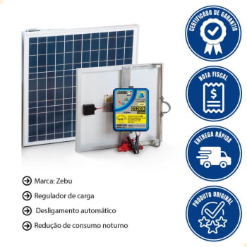 Kit Cerca Elétrica Solar Zebu ZS200I 33545