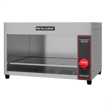 Forno A Gás Infravermelho Gratinador Metalcubas Em Inox 65 Litros FSG-65 