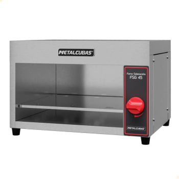 Forno A Gás Infravermelho Gratinador Metalcubas Em Inox 45 Litros FSG-45 