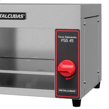 Forno A Gás Infravermelho Gratinador Metalcubas Em Inox 45 Litros FSG-45 